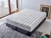 Niron London Yatak 100x200 cm Tek Kişilik Paket Yaylı Alev Geciktiricili Kral Dairesi Yatağı thumbnail 1