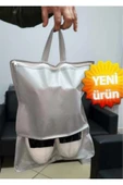 10 Adet Kumaş Ayakkabı Saklama Çantası - Şeffaf Pencereli Bavul Düzenleyici Ayakkabı Hurcu thumbnail 2
