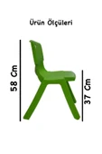 Yeşil Çocuk Sandalyesi - Kreş Ve Anaokulu Sandalyesi 1 Adet - 4