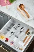 Bade 6 Parça 4 + 2 Çekmece Düzenleyici Kaşıklık Organizer - Çatal Kaşık Saklama Kutusu - 2