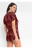 my cherie Dantelli Şık Mini Ev Giyim Tulum Gecelik - 2