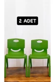 2 Adet Yeşil Çocuk Sandalyesi - Kreş Ve Anaokulu Sandalyesi - 2