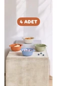 Bowl 4 Adet 300 Ml Çerezlik - Bebe Mama Kasesi , Mini Yumurta Karıştırma Kabı - 1