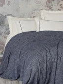 Cotton Box Embrova Şönil Çift Kişilik Yatak Örtüsü/Pike Takımı Loom Lacivert - 4