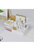 Office 2 Çekmeceli Masa Üstü Düzenleyici - Ofis Kalemlik Bölmeli Organizer Kozmetik Stand - 4