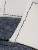 Cotton Box Embrova Şönil Çift Kişilik Yatak Örtüsü/Pike Takımı Loom Lacivert - 2