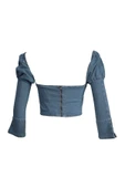 Karpuz Kol Açık Mavi Denim Büstiyer - 3