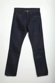 Erkek Regular Fit Normal Kesim %100 Pamuk Lacivert Jean Pantolon - 4