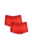 Kadın Pamuklu 2li Boxer Kırmızı 40265 - 1
