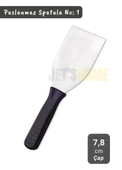 Börek Kesici Paslanmaz Çelik Pasta Spatulası Pizza Kesici Siyah Saplı No:1 Çap 7,8 cm - 1