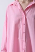 Geniş Manşet Detaylı Gömlek - Şeker Pembe - 3