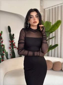 Visa Tül Elbise - 3