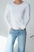 Uzun Kol Örme Body - Beyaz - 1