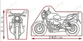 Yuki Fifty 50 Motosiklet Brandası Su Geçirmez Kumaş Motor Brandası , Motor Arka Çanta Uyumlu, lastikli / kırmızı jant stickerı hediyeli - 2