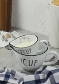 Loza 2li Ölçü Kabı Seti - Porselen Ölçüm Bardağı Takımı - 2 Parça - 2