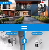 12MP 6K  10X Zoom 3 Lens WiFi Kablosuz Dış Mekan Güvenlik Koruması CCTV Video Gözetim - 7