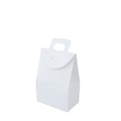 Kına Ve Çerez Çantası Karton DÜZ 7.5X11X4  CM (20 Adet)  Beyaz - 1