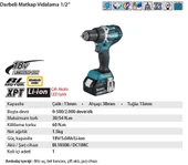 Makita DHP484RTJ 5 AH. Darbeli Matkap Vidalama 1/2” thumbnail 5