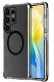 Samsung S25 Ultra Kılıf Combat Serisi Üç Katmanlı Magsafe Özellikli (MagClick™) Koruyucu Kılıf  Siyah - 1