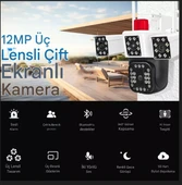 12MP 6K  10X Zoom 3 Lens WiFi Kablosuz Dış Mekan Güvenlik Koruması CCTV Video Gözetim - 6