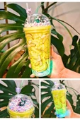450 ML Çift Katman Suluk Led Işıklı Figürlü Banana Muz Temalı Pipetli Buzlu Cam Görünümlü Suluk 2768 - 1