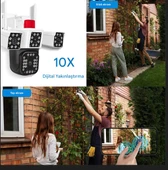 12MP 6K  10X Zoom 3 Lens WiFi Kablosuz Dış Mekan Güvenlik Koruması CCTV Video Gözetim - 5