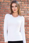 MAN8533 Kadın Termal Uzun Kol Geniş Yaka İçlik T-Shirt (8533) - 1