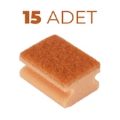 Everklean Oluklu Turuncu Tırnak Korumalı Bulaşık Süngeri 15'li - 1