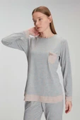 MAN11274 Anıl 11274 Kadın Pamuklu Uzun Kollu Pijama Takımı - 3
