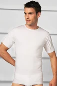 MGB2510 Erkek Pamuklu Kısa Kol Geniş Yaka Klasik Fanila T-Shirt (2510) - 1