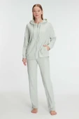 MAN11333 Anıl 11333 Kadın Pamuklu Homesuit Kapüşonlu Fermuarlı Ev Giyim Pijama Takımı - 1