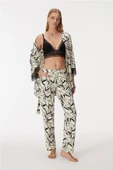 MAN11496 11496 Kadın Sabahlık, Bralet ve Pantolon Takım - 1
