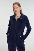 MAN11336 Anıl 11336 Kadın Pamuklu Fermuarlı Sweatshirt Pantolon Pijama Takımı - 4