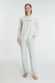 MAN11256 Anıl 11256 Kadın Pamuklu Uzun Kollu Pijama Takımı - 1