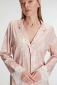 MAN11293 Anıl 11293 Kadın Cotton Modal Uzun Kol Gecelik - 2