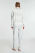 MAN11326 Anıl 11326 Kadın Pamuklu Uzun Kollu Fermuarlı Sweatshirt ve Pantolon Takım Pijama Takımı thumbnail 3