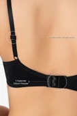 MAN3783 Dolgulu Sütyen Kadın Siyah Push up Balenli Süngerli Günlük Sporcu Kullanım Destekli Basic T-Shirt Sütyeni 3783 - 10