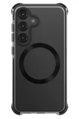 Samsung S25 Plus Kılıf Combat Serisi Üç Katmanlı Magsafe Özellikli (MagClick™) Koruyucu Kapak  SİYAH - 3