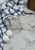 Paslanmaz Mutfak Süzgeç - Sebze Makarna Süzgeci - 14 CM - 1
