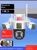 360 Derece 10x Zoom 3 Ekranlı HD Gece Görüş Kamerası Dış Mekan Ve İç Mekan Koruma Yüksek Çözünürlük - 4
