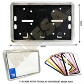 Çerçeveli Motor Plakalık Plaka Altlığı Krom 1 Adet - 2