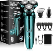 Handsomeface Elektrikli Tıraş Makinesi Döner Su Geçirmez - Açık Yeşil thumbnail 1