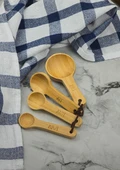 Bambu Ölçü Kaşığı Seti - Doğal 4lü Baharat Kaşığı Takımı - 4 Parça - 2