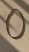 Lal taşı minimal kolye - 4