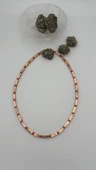 Gold lav taşı mercan kolye - 2