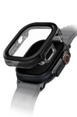 Apple Watch Ultra 49mm Kılıf Kasa Koruyucu Temperli Ekran Koruyucu 2 in 1 Camlı Kasa  BLACK - 2