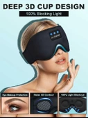 LC-dolida 3D Uyku Maskesi - Bluetooth Kablosuz Müzik - Siyah - 3