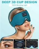LC-dolida 3D Uyku Maskesi - Bluetooth Kablosuz Müzik - Mavi - 4