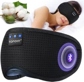 TOPOINT Uyku Kulaklıkları Bluetooth Uyku Maskesi - Siyah Havalandırmalı - 1