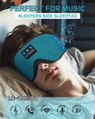 LC-dolida 3D Uyku Maskesi - Bluetooth Kablosuz Müzik - Mavi - 3